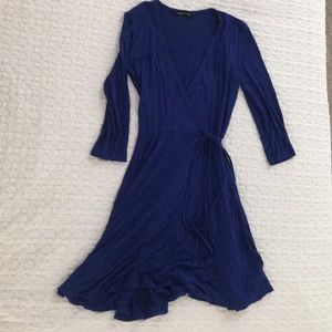 Francesca's Blue swing Dress with Tie waist